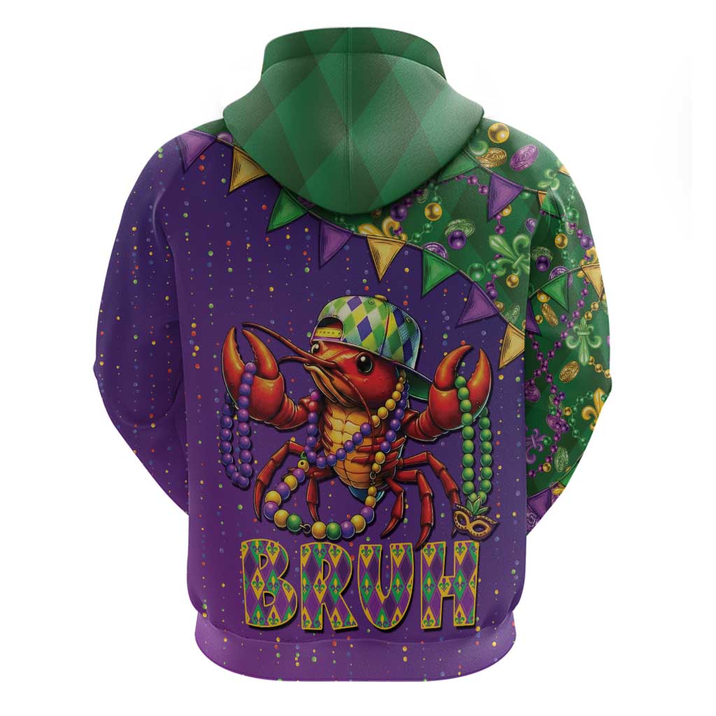 Funny Crawfish Carnival Hoodie It's Mardi Gras Bruh - Wonder Print Shop