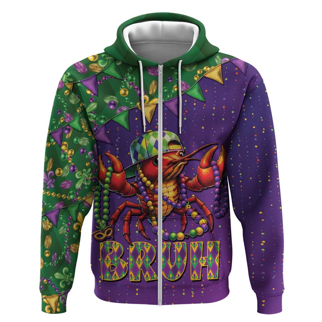 Funny Crawfish Carnival Hoodie It's Mardi Gras Bruh - Wonder Print Shop