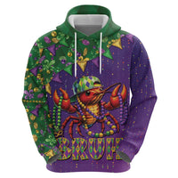 Funny Crawfish Carnival Hoodie It's Mardi Gras Bruh - Wonder Print Shop