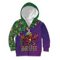 Funny Crawfish Carnival Kid Hoodie It's Mardi Gras Bruh - Wonder Print Shop