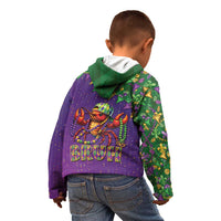Funny Crawfish Carnival Kid Hoodie It's Mardi Gras Bruh - Wonder Print Shop