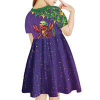 Funny Crawfish Carnival Kid Short Sleeve Dress It's Mardi Gras Bruh - Wonder Print Shop