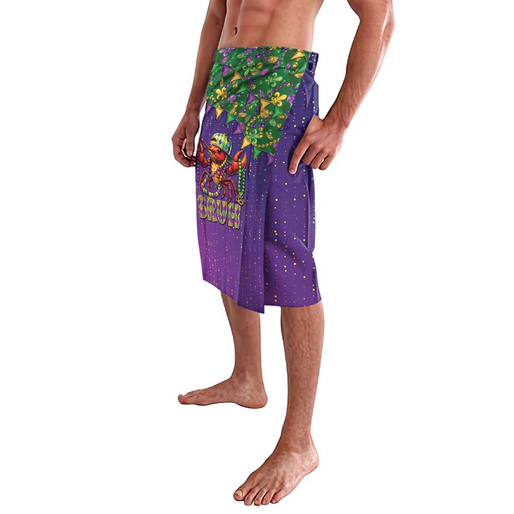 Funny Crawfish Carnival Lavalava It's Mardi Gras Bruh - Wonder Print Shop