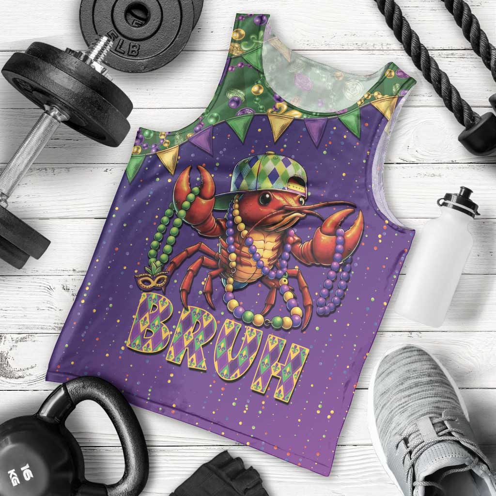 Funny Crawfish Carnival Men Tank Top It's Mardi Gras Bruh - Wonder Print Shop