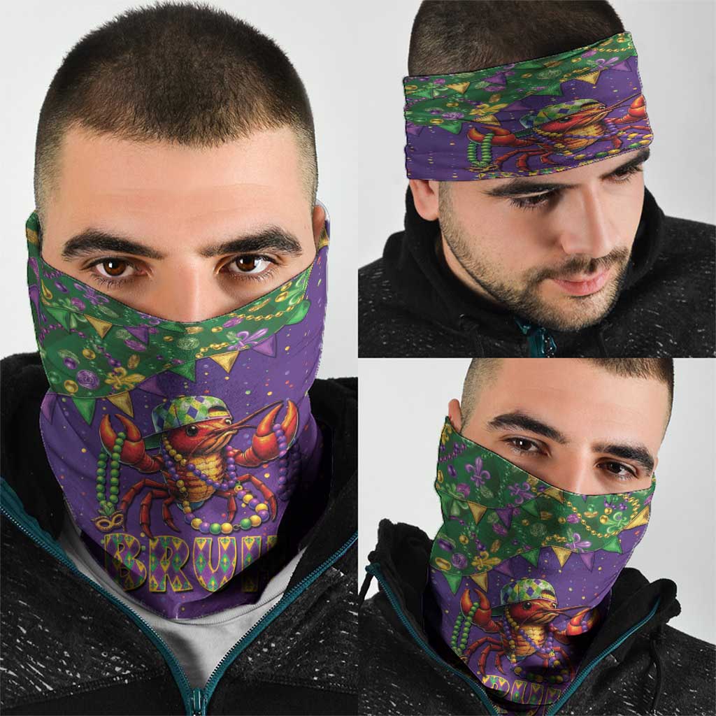 Funny Crawfish Carnival Neck Gaiter It's Mardi Gras Bruh - Wonder Print Shop