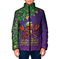 Funny Crawfish Carnival Padded Jacket It's Mardi Gras Bruh - Wonder Print Shop