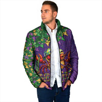 Funny Crawfish Carnival Padded Jacket It's Mardi Gras Bruh - Wonder Print Shop