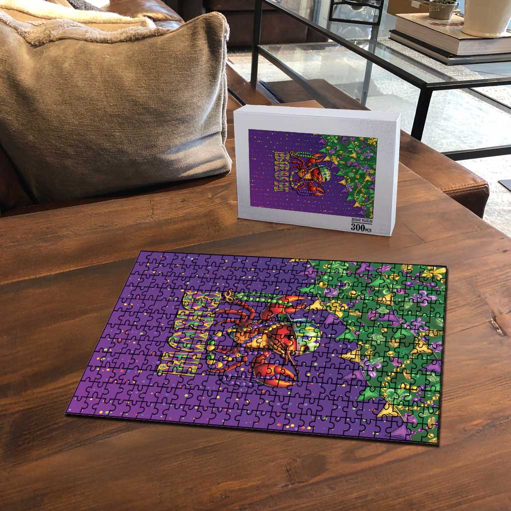 Funny Crawfish Carnival Puzzle It's Mardi Gras Bruh - Wonder Print Shop