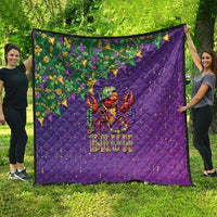 Funny Crawfish Carnival Quilt It's Mardi Gras Bruh - Wonder Print Shop