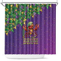 Funny Crawfish Carnival Shower Curtain It's Mardi Gras Bruh - Wonder Print Shop