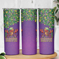Funny Crawfish Carnival Skinny Tumbler It's Mardi Gras Bruh - Wonder Print Shop