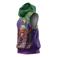Funny Crawfish Carnival Sleeveless Hoodie It's Mardi Gras Bruh - Wonder Print Shop