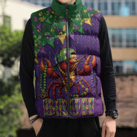 Funny Crawfish Carnival Sleeveless Puffer Jacket It's Mardi Gras Bruh - Wonder Print Shop
