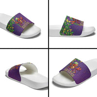 Funny Crawfish Carnival Slide Sandals It's Mardi Gras Bruh - Wonder Print Shop