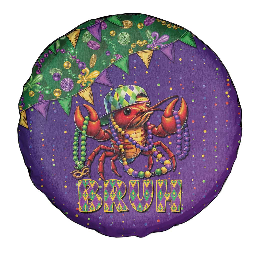 Funny Crawfish Carnival Spare Tire Cover It's Mardi Gras Bruh - Wonder Print Shop