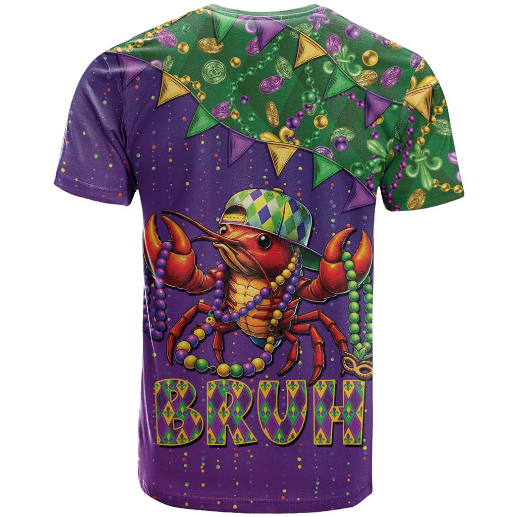 Funny Crawfish Carnival T Shirt It's Mardi Gras Bruh - Wonder Print Shop