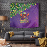 Funny Crawfish Carnival Tapestry It's Mardi Gras Bruh - Wonder Print Shop