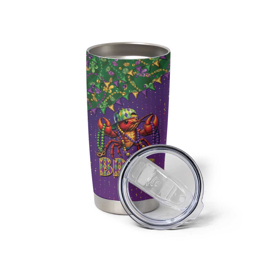 Funny Crawfish Carnival Tumbler Cup It's Mardi Gras Bruh - Wonder Print Shop