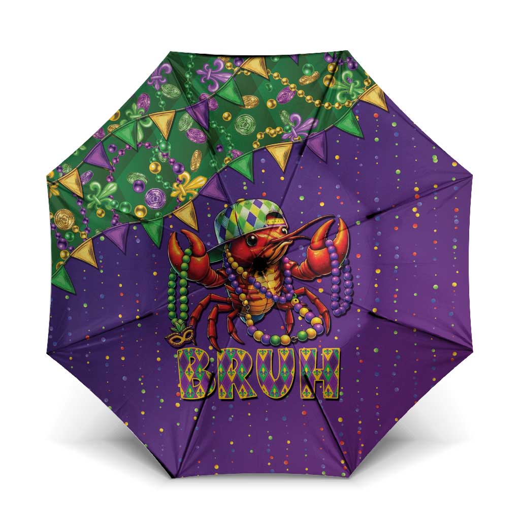 Funny Crawfish Carnival Umbrella It's Mardi Gras Bruh - Wonder Print Shop