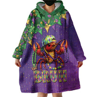 Funny Crawfish Carnival Wearable Blanket Hoodie It's Mardi Gras Bruh - Wonder Print Shop