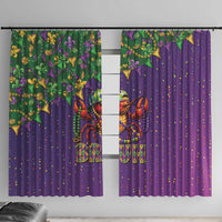 Funny Crawfish Carnival Window Curtain It's Mardi Gras Bruh - Wonder Print Shop