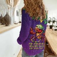 Funny Crawfish Carnival Women Casual Shirt It's Mardi Gras Bruh - Wonder Print Shop