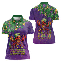 Funny Crawfish Carnival Women Polo Shirt It's Mardi Gras Bruh - Wonder Print Shop