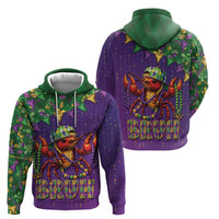 Funny Crawfish Carnival Zip Hoodie It's Mardi Gras Bruh - Wonder Print Shop