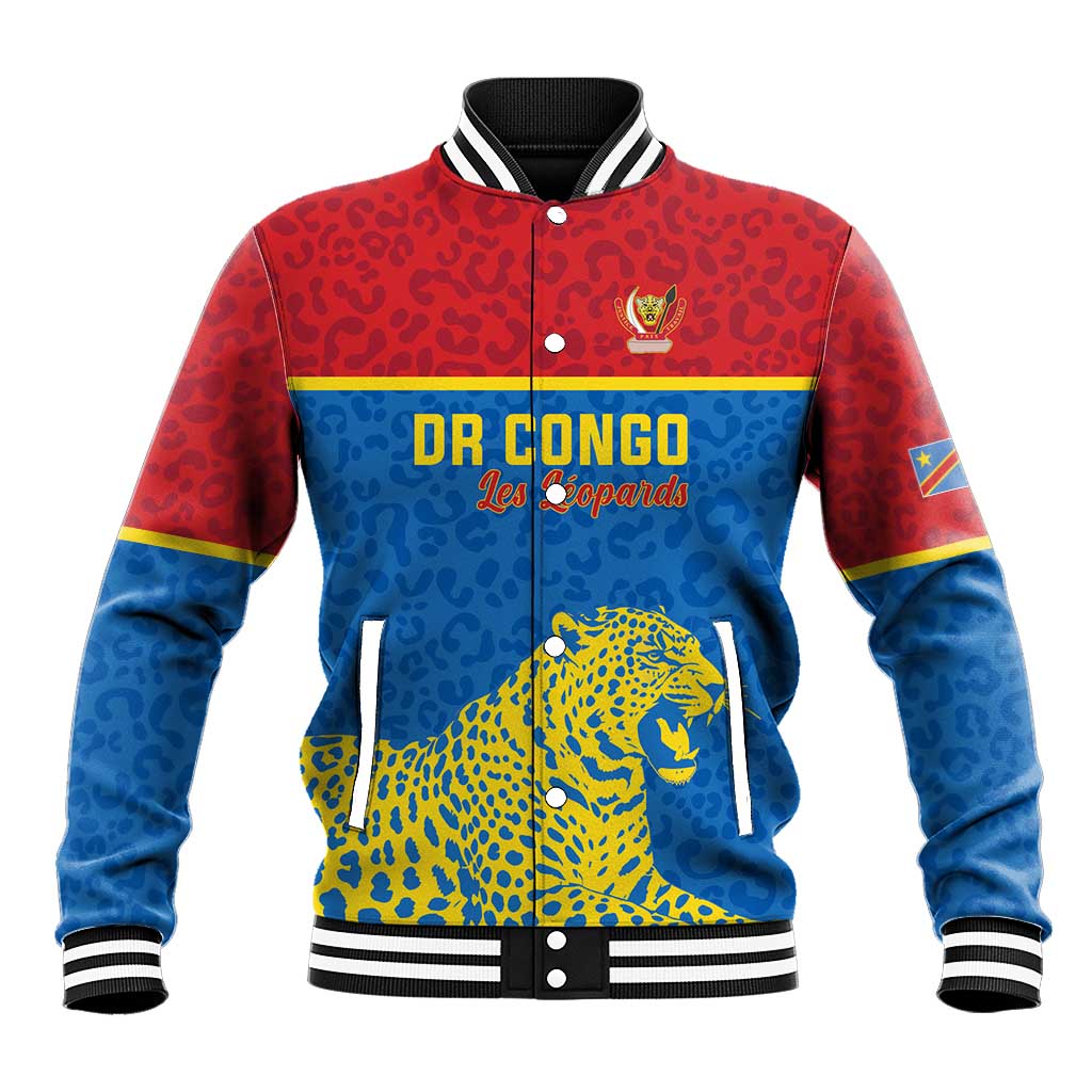 Custom World Football 2026 DR Congo Baseball Jacket Roar of Les Leopards