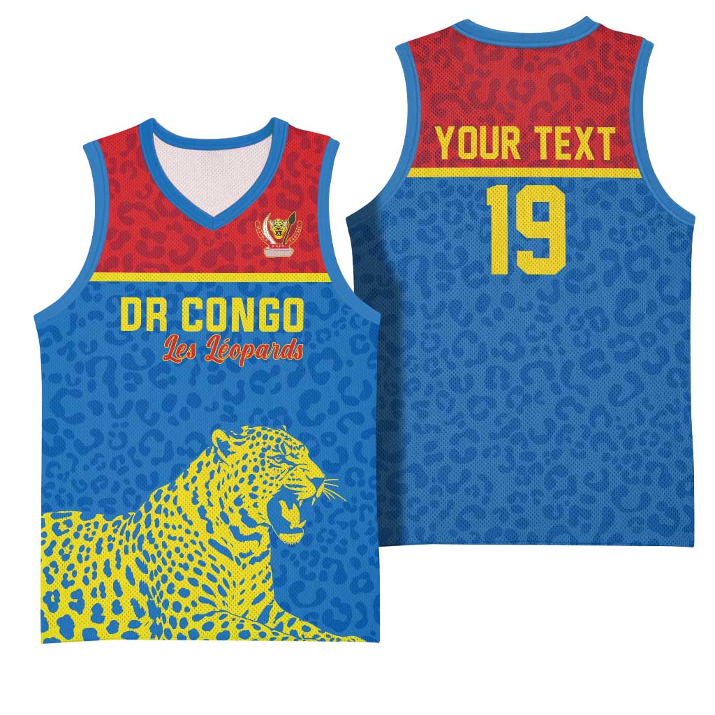 Custom World Football 2026 DR Congo Basketball Jersey Roar of Les Leopards