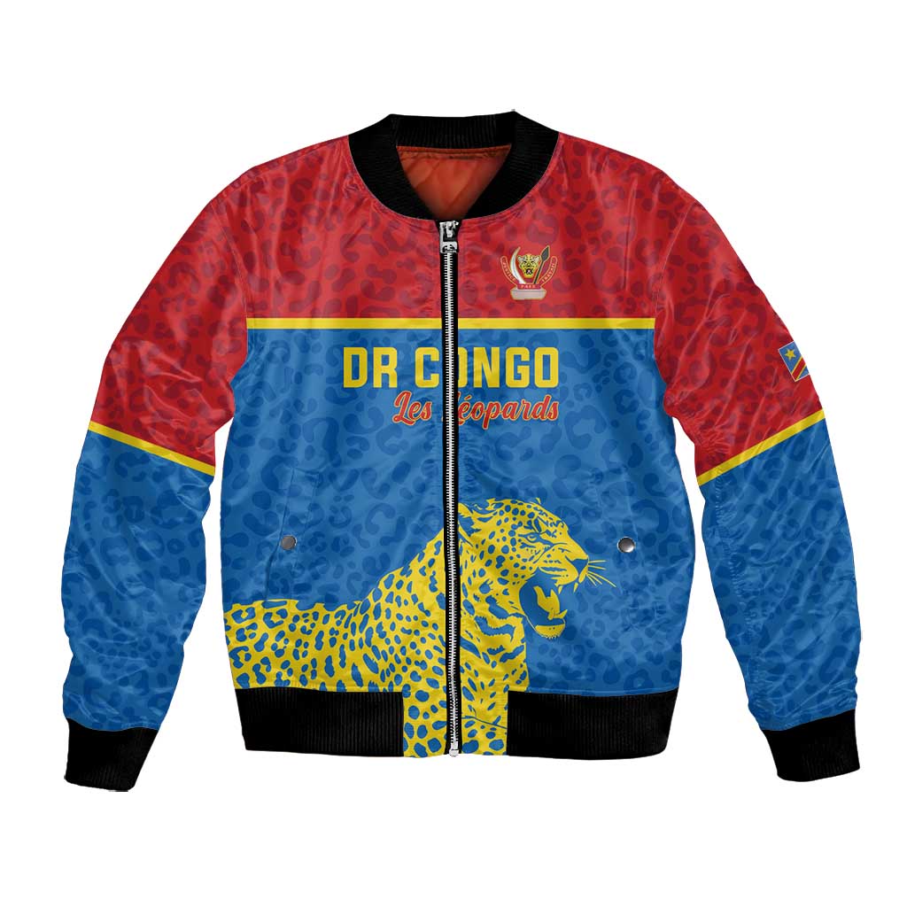 Custom World Football 2026 DR Congo Bomber Jacket Roar of Les Leopards