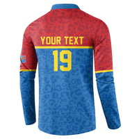 Custom World Football 2026 DR Congo Button Sweatshirt Roar of Les Leopards