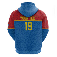 Custom World Football 2026 DR Congo Hoodie Roar of Les Leopards