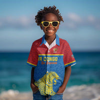 Custom World Football 2026 DR Congo Kid Hawaiian Shirt Roar of Les Leopards