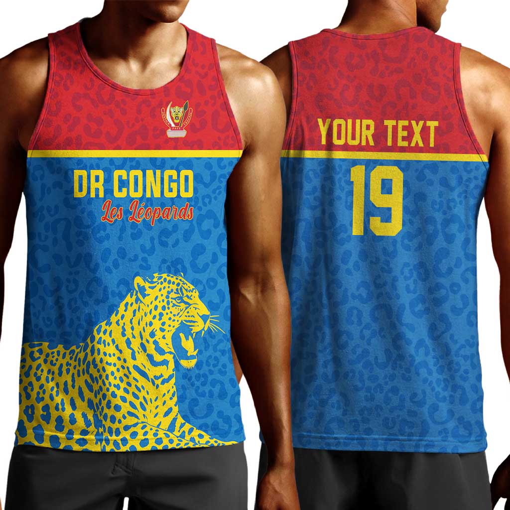 Custom World Football 2026 DR Congo Men Tank Top Roar of Les Leopards