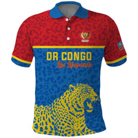 Custom World Football 2026 DR Congo Polo Shirt Roar of Les Leopards