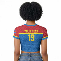 Custom World Football 2026 DR Congo Raglan Cropped T shirt Roar of Les Leopards