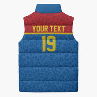Custom World Football 2026 DR Congo Sleeveless Puffer Jacket Roar of Les Leopards