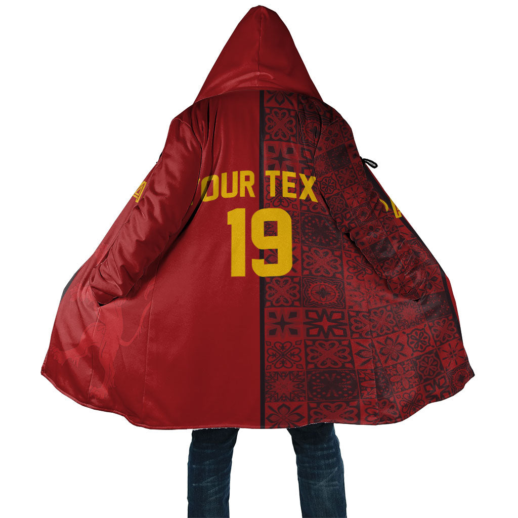 Custom World Football 2026 Spain Cloak Spanish Lion Azulejo Pattern