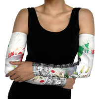 Italy Pisa Tower Arm Sleeves White Lily With Flag Style - Wonder Print Shop
