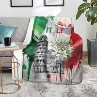 Italy Pisa Tower Blanket White Lily With Flag Style - Wonder Print Shop
