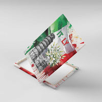 Italy Pisa Tower Canvas Wall Art White Lily With Flag Style - Wonder Print Shop