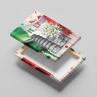 Italy Pisa Tower Canvas Wall Art White Lily With Flag Style - Wonder Print Shop
