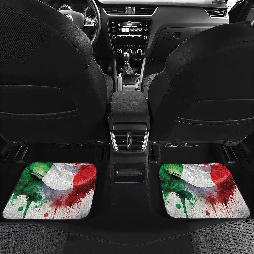 Italy Pisa Tower Car Mats White Lily With Flag Style - Wonder Print Shop