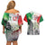 Italy Pisa Tower Couples Matching Off Shoulder Short Dress and Hawaiian Shirt White Lily With Flag Style - Wonder Print Shop