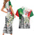 Italy Pisa Tower Couples Matching Short Sleeve Bodycon Dress and Hawaiian Shirt White Lily With Flag Style - Wonder Print Shop