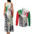 Italy Pisa Tower Couples Matching Tank Maxi Dress and Long Sleeve Button Shirt White Lily With Flag Style - Wonder Print Shop