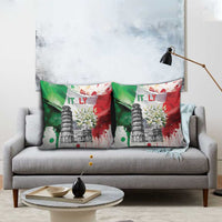 Italy Pisa Tower Pillow Cover White Lily With Flag Style - Wonder Print Shop
