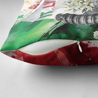 Italy Pisa Tower Pillow Cover White Lily With Flag Style - Wonder Print Shop