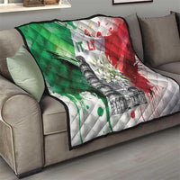 Italy Pisa Tower Quilt White Lily With Flag Style - Wonder Print Shop